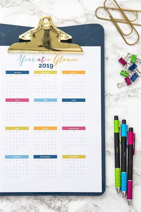 This Free Printable Year At A Glance Calendar Is Great For Long Term