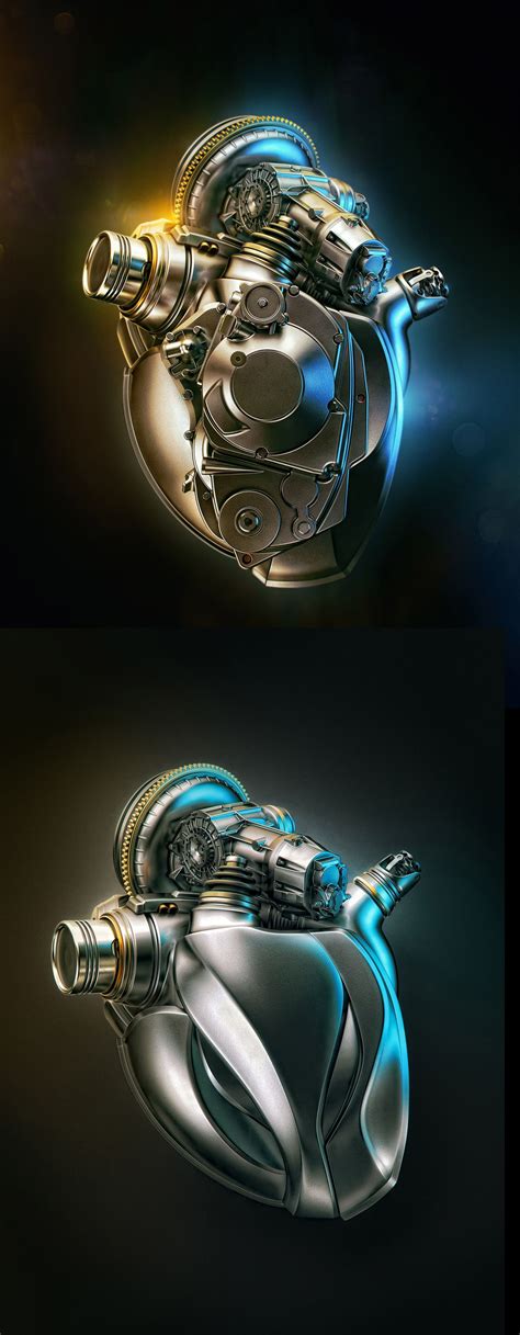 Heart Engine A By Alekscg Biomechanical Tattoo Robot Concept Art