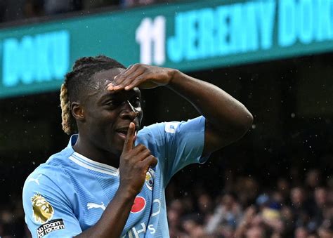 Manchester City 6 Bournemouth 1: Jeremy Doku impresses again for Pep