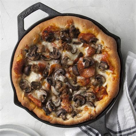 Deep Dish Sausage Pizza Recipe How To Make It Taste Of Home