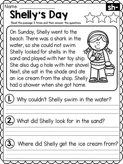 Digraph Reading Passages Comprehension Paper And Digital Reading
