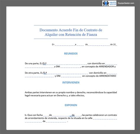 Modelo De Carta Documento Por Finalizacion De Contrato De Alquiler My