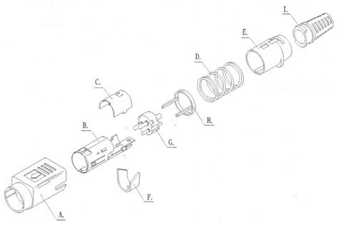 Minidin 4 Pin Male Power Connector Partco