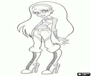 Ghoulia Yelps from Monster High coloring page printable game