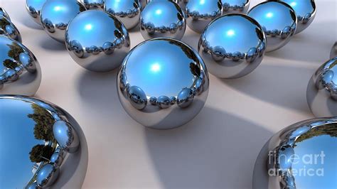 3d Chrome Reflecting Spheres Balls Ultra Hd Digital Art By Hi Res