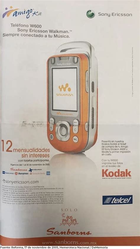 Así Promocionaban El Sony Ericsson Walkman W600 En México En 2005