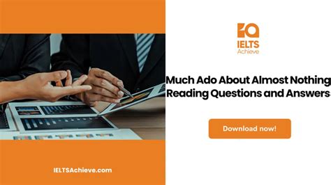 Much Ado About Almost Nothing Reading Questions And Answers