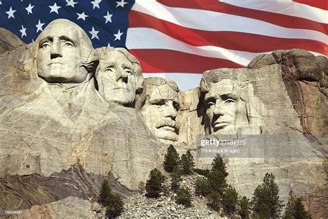 The mountain itself was originally named after charles e. American Flag Over Mount Rushmore National Memorial High ...