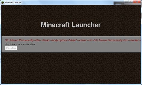 301 Moved Permanently Error Unmodified Minecraft Client Support Support Minecraft Forum