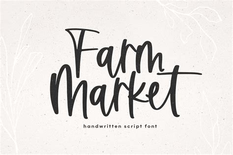 Farm Market Font Farmhouse Script Font Cricut Fonts Etsy