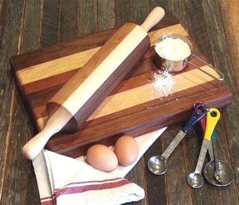 Triple Wood Cutting Board And Rolling Pin Set Homesteaders Supply