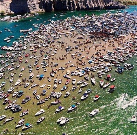 Aerial Images Show The Amazing Popularity Of Sandbar Parties Lake Havasu City Aerial Images