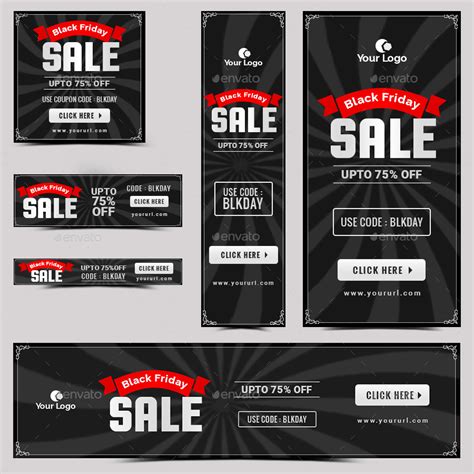 Black Friday Banners Bundle 10 Sets 160 Designs By Doto Graphicriver