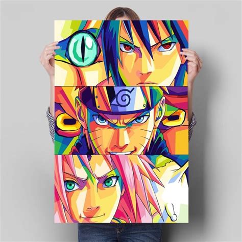 Poster Naruto Team 7 Pop Art Lunivers Otaku
