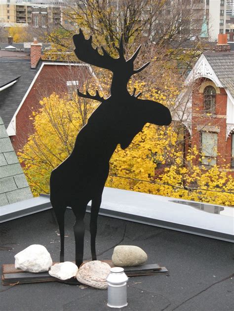 Charles Pachter Moose On Rooftop Of His Studio Toronto Street Art