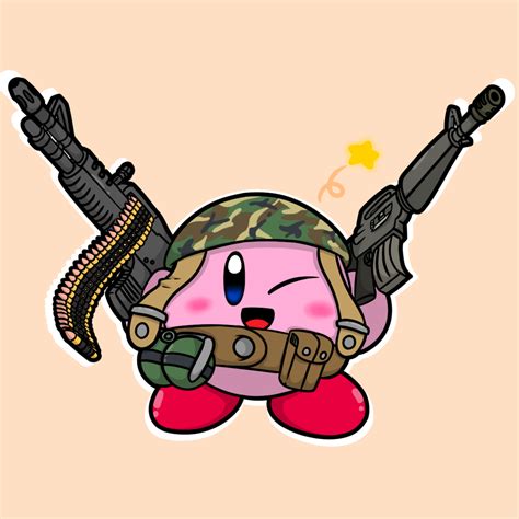 Just Kirbywith Guns Blackkittyxian Illustrations Art Street