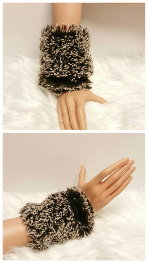 Faux Fur Arm Warmers Foxy Red Frosted Tip Alpaca Variety Etsy