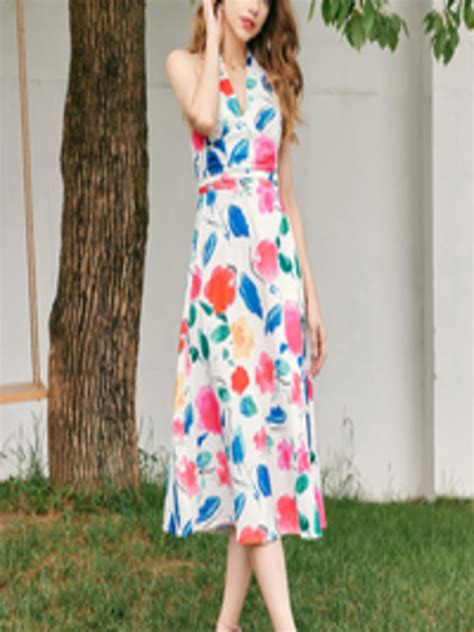 Buy Urbanic Multicoloured Floral Midi Dress Dresses For Women
