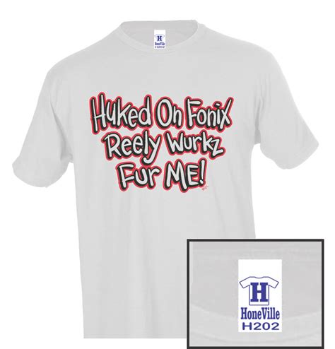 Huked On Fonix Hooked On Phonics Funny Honeville Novelty T Shirt Youth Adult Ebay