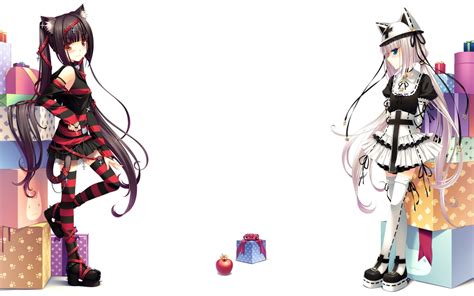Anime Girls Anime Neko Para Vanilla Neko Para Chocolat Neko Para