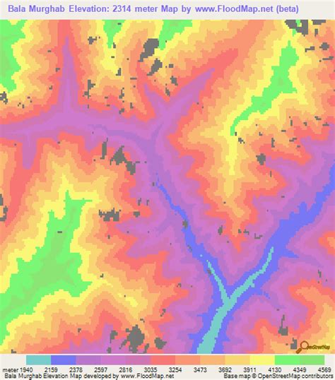 Size of some images is greater than 5 or 10 mb. Elevation of Bala Murghab,Afghanistan Elevation Map, Topography, Contour