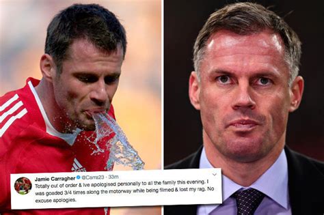 jamie carragher spit video liverpool ace turned sky sports pundit apologises daily star