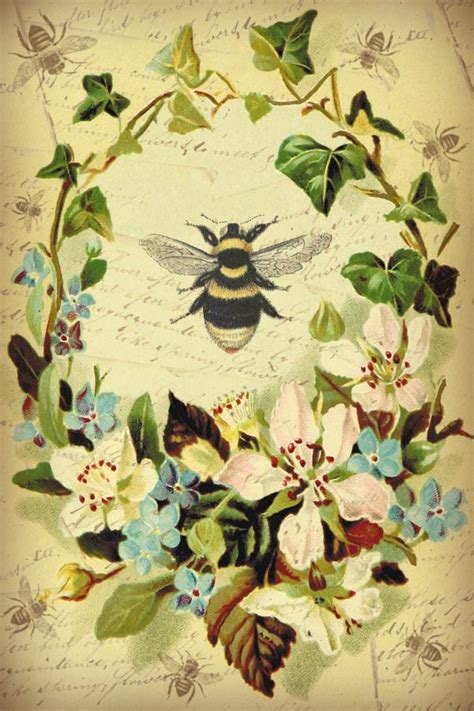 Free Vintage Bee Printables Printable Templates