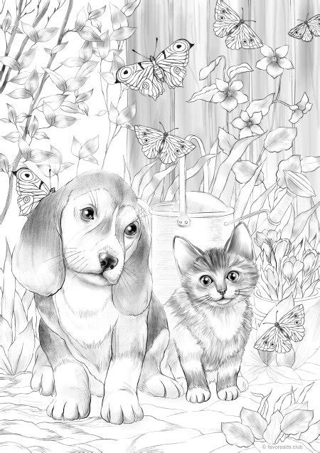 We do not intend to infringe any legitimate intellectual right, artistic rights or copyright. Cats and Dogs Bundle 10 Printable Adult Coloring Pages ...