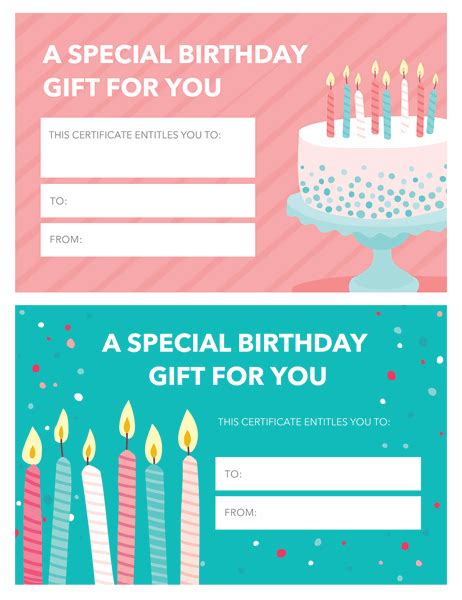 Free Printable T Certificate Templates For Birthday Free Printable