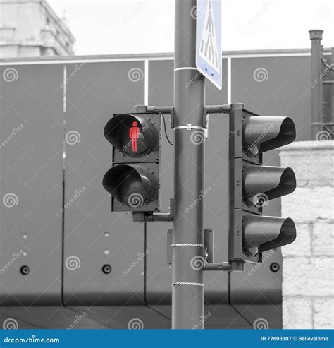 Traffic Light On A Pedestrian Crossing Stock Image Image Of Transportation Green