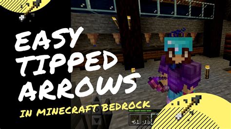 Making Tipped Arrows In Minecraft Bedrock The Easy Way Youtube