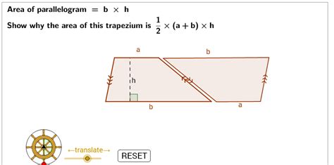 Area Of Trapezium Proof Using Parallelogram Geogebra Applet By Lew Ws