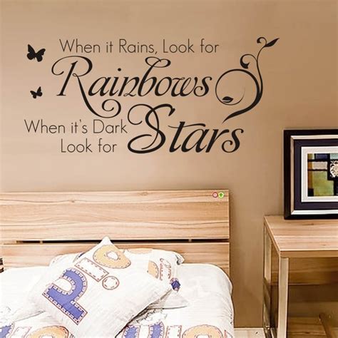 Rainbow Quotes Wall Decal English Saying And Phrases Wall Sticker Living