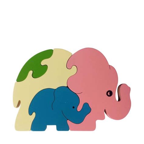 Elephant Wooden Animal Puzzle Jigzoos Australia Jigzoos