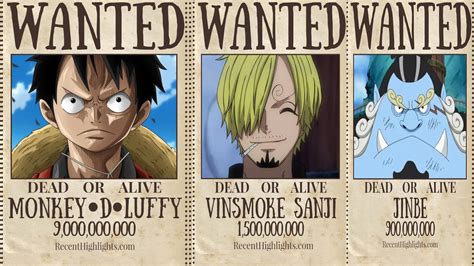 Expected One Piece Bounties Of All Strawhats After Wano Arc