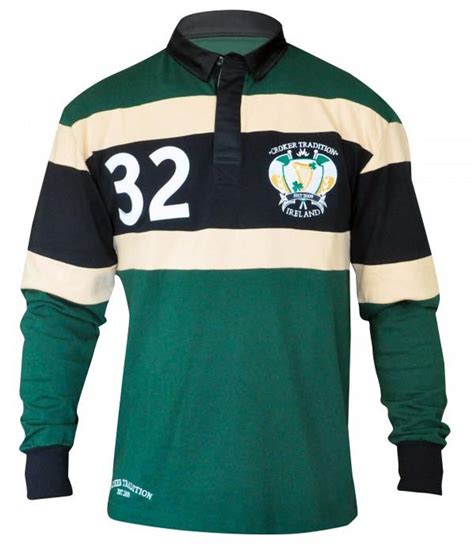 Croker Green Long Sleeve Rugby | Irish Men's Clothing