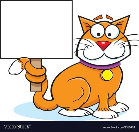 Cat Holding A Sign With Its Tail Download A Free Preview Or High
