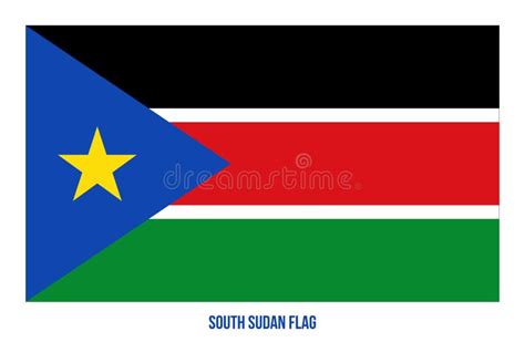 south sudan flag vector illustration on white background south sudan national flag stock vector