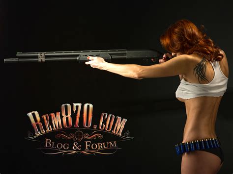 Download FREE Rem Com Wallpaper Hot Girl With Remington Shotgun