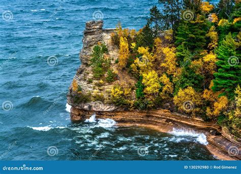 Miners Castle Is An Exotic Rock Formation Along The Clear Waters Of