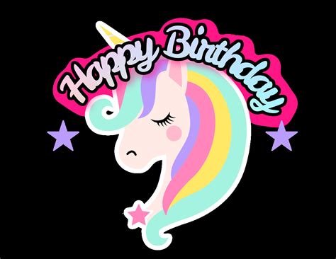 Happy Birthday Unicorn Images Printable Template Calendar