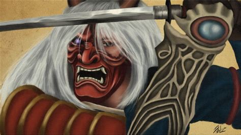 Japanese Samurai Oni Mask 2560x1080 Wallpaper