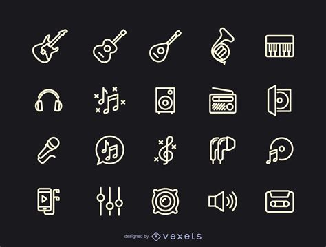 Collection Of Music Icons Vector Download
