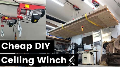 Cheap Diy Ceiling Winch—overhead Hoist Garage Ceiling Storage Diy