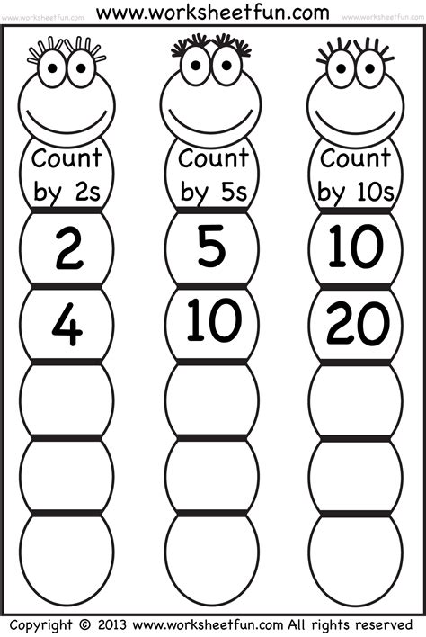 Free Printable Skip Counting Worksheets