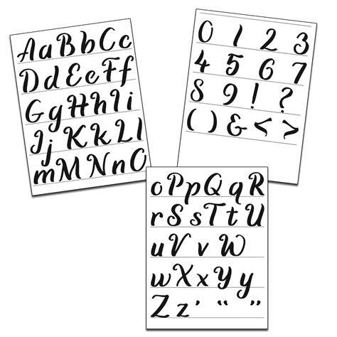 Tcw Stencils Calligraphy Alphabet 842254060320