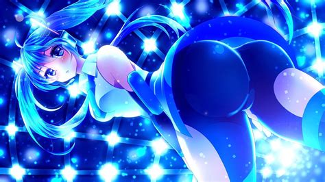 Wallpaper Anime Girls Blue Vocaloid Hatsune Miku