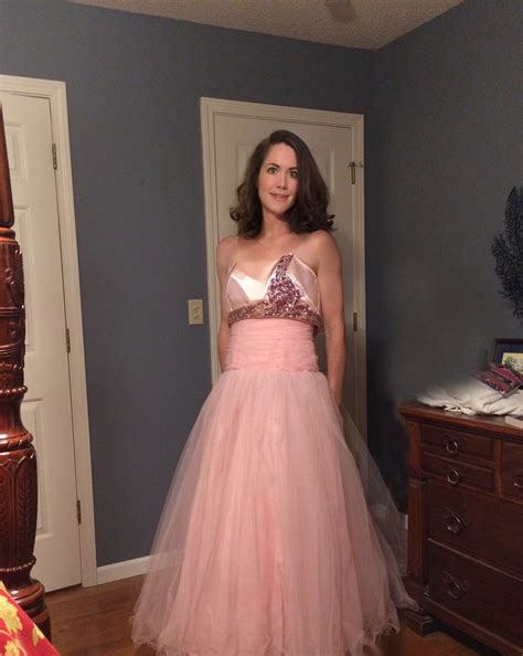 Prom Time I Need A Date 😊 This Was My Mom S Prom Dress Pretty In Pink Eeeeeee R Crossdressing