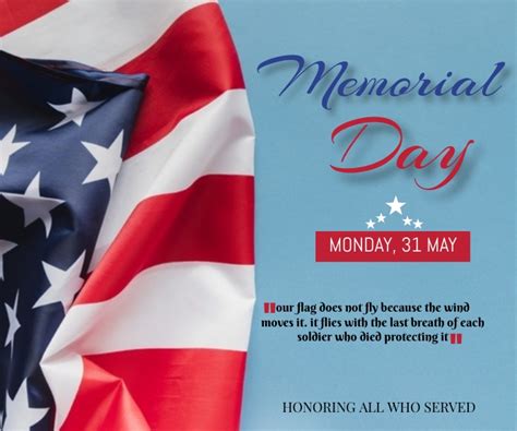 Memorial Day Celebration Template Postermywall