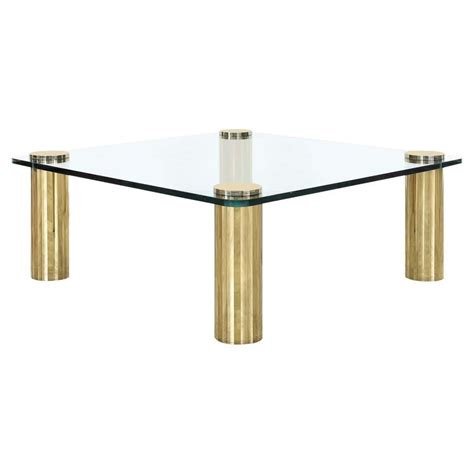 Modernist Brass And Glass Coffee Table By John Mascheroni At 1stdibs